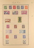 1935 - 1947 'SPECIMEN' STAMPS. 40 Stamps Affixed To Two Archival Pages, The 1935 Silver Jubilee Set, 1936 Set, 1937 Coro - Ste Lucie (...-1978)