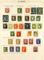 1861 - 1899 USED COLLECTION Of Over 60 Stamps On Pages, Note 1861 1d, 1862 6d, 1862-68 1d, 4d & 6s, 1869 1s Indigo, 1871 - St.Vincent (...-1979)