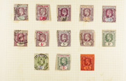 1903 - 1907 USED COLLECTION On Small Album Pages, Note 1903 Set, 1904-05 Set (no 5s), 1907-12 Set, Etc (42 Stamps) - Sierra Leone (...-1960)