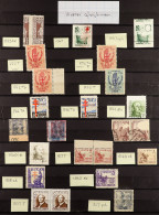 1937 - 1949 VARIETIES, ERRORS, FLAWS Collection Of 70+ Mostly Never Hinged Mint Items On Protective Pages (130+ Stamps) - Andere & Zonder Classificatie