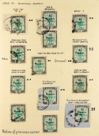 1940-41 SPECIALIZED COLLECTION Of The 4?p On 8p Emerald And Black (SG 80) Selected For Cancellation Interest Or Minor Fl - Sudan (...-1951)