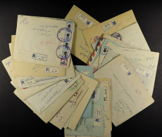 1950's-1960's COMMERCIAL MAIL Hoard Of Mostly Registered Covers Addressed Chiefly Within Sudan, Bearing Various Stamps,  - Soedan (...-1951)