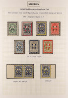 MALMO LOCAL POST 1888-1889 Mint Collection With 1888 (large Format) Set, Including A 35 Ore Marginal Horizontal Pair Imp - Sonstige & Ohne Zuordnung