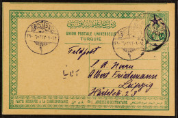 1916 (24 Apr) 10para Ottoman Field Post Office Postcard (Isfila AN106) Overprinted With Violet Crescent For Officer's Us - Other & Unclassified