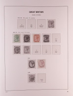 1880 - 1910 MINT COLLECTION Of 35 Stamps On Several Davo Hingeless Great Britain Album Pages, Includes Official Stamps,  - Autres & Non Classés