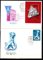 USSR Russia 1976 Olympic Games Moscow Set Of 3 + S/s On 4 FDC - Summer 1980: Moscow