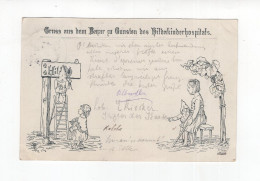 1899 Dt. Reich Alte Künstler Postkarte Freiburg Gruss Aus Dem Bazar Zu Gunsten Des Hildakinderhospitals - Freiburg I. Br.