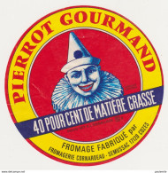 ETIQUETTE DE FROMAGE PIERROT GOURMAND CORNARDEAU SEMUSSAC 17 - Quesos