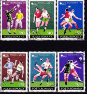 Rumänien, 1972, 3203/08, Used,  Fußball-Weltmeisterschaft, BR Deutschland. - Used Stamps