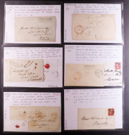 STAMP - 1837 - 1864 Group Of 18 Covers (3 Stampless) Chiefly With 1d Red Perf 'stars', Described And Priced On Dealers C - ...-1840 Voorlopers