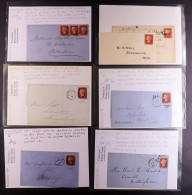 STAMP - 1851 - 1879 1d REDS ON COVERS Group Of 18 Annotated Covers Bearing 1d Red Imperfs, 1d Red Perf 'stars' And 1d Re - ...-1840 Precursori