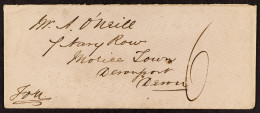 STAMP - 1863 (Nov) Envelope Posted Unpaid And Charged ??6?? (sixpence) From HMS ??Satellite?? At Montevideo, URUGUAY, To - ...-1840 Vorläufer