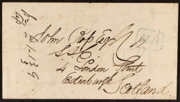 STAMP - SOUTHAMPTON MOBILE BOX 1847 (4th June) An Envelope Havre, France To Edinburgh From Southampton, A Letter Charged - ...-1840 Prephilately