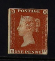 1841 1d Deep Red-brown 'BD', SG 10, Mint Very Lightly Hinged With Almost 4 Margins (just Brushing At Upper Ride Side). C - Otros & Sin Clasificación