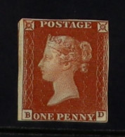 1841 1d Deep Red-brown 'BD', SG 10, Mint Very Lightly Hinged With Almost 4 Margins (just Brushing At Upper Ride Side). C - Andere & Zonder Classificatie