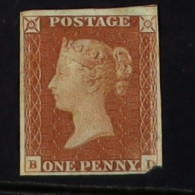 1841 1d Red-brown 'OC' From 'black Plate' 11, SG 7, Unused With 4 Margins But Tip Missing From 'D' Corner. Cat ?8500. - Andere & Zonder Classificatie