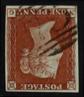 1841 1d Red-brown 'NG' Plate 155 With INVERTED WATERMARK, SG 8Wi, Used With 4 Margins & Light Numeral Cancel, Slice Thro - Autres & Non Classés