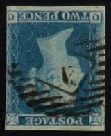 1841 2d Blue With WATERMARK INVERTED, SG 14Wi, Used With 3 Large Margins & Light Cancellation. Cat ?875. - Andere & Zonder Classificatie