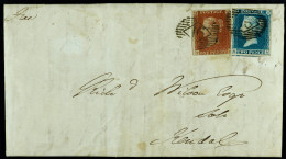 1846 (6 May) EL To Kendal Bearing A Pretty Franking Of 1d Red-brown & 2d Blue Imperfs Each With 4 Margins (2d + 1d Late  - Other & Unclassified