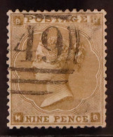 1862-64 9d Bistre Small Corner Letters, SG 86, Used With Light Numeral Cancellation & Perfect Centering. Rare, Cat ?575  - Autres & Non Classés