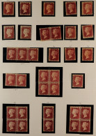 1864-79 1d REDS MINT COLLECTION In Hingeless Mounts On Page, Includes Plates 90, 138, 141, 145, 163, 167 (x3 Incl Pair), - Other & Unclassified