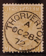 1867-80 9d Pale Straw, Wmk Spray, SG 111, Used With Superb Full Upright Thorverton Cds Cancellation. Cat ?300. - Sonstige & Ohne Zuordnung