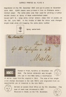 1868 (Nov) Neat Entire Letter Troon To Malta, Bearing 5d Plate 6, SG 97 Pair, Tied '330' Cancels, Cat. ?450. - Autres & Non Classés