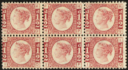 1870 ?d Rose Plate 19, SG 49, Never Hinged Mint BLOCK 6, Usual Cracked Gum, Very Fresh Rich Colour, Cat ?1,800 As Hinged - Andere & Zonder Classificatie