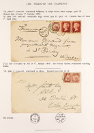 1870-79 ?d Plate 13 Plus 1d Red Plate 194 Pair On Envelope York To France; Also ?d Plate 4 Pair On Envelope Stranraer To - Autres & Non Classés