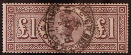 1884 ?1 Brown - Lilac, Wmk Crowns, SG 185, Used With Neat Registered Oval Cancellation. Cat ?3000. - Other & Unclassified