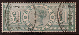 1891 ?1 Green, SG 212, Used With Neat Registered Oval Cancellations, Cat ?800. - Autres & Non Classés