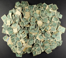 1902 ?d Blue-green, SG 215, An Accumulation Of Used Examples On Original Pieces, Ex. The Famous Wallace Brothers Newspap - Ohne Zuordnung