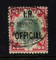 I. R. OFFICIAL 1902 1s Dull Green And Carmine, SG?O24, Used With Neat Manchester 25 MR 04 Registered Oval Cancellation.  - Unclassified