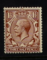1912-24 1?d Chocolate Wmk Cypher, Spec N18(7), Never Hinged Mint. RPS Certificate, Cat ?450. - Unclassified