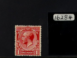 1912-24 1d Deep Carmine-red Wmk Cypher, Spec N16(13), Never Hinged Mint. Copy Of Brandon Certificate For The Original Pa - Unclassified