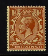 1924-26 1?d Red-brown Printed On The Gummed Side, SG 420c / Spec N35(1)e, Never Hinged Mint. Cat ?1200. - Zonder Classificatie