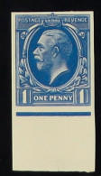 1934 PHOTOGRAVURE TRIAL. 1d Design (with 1912 Frame + 1934 Head On Solid Background), Imperforate In Royal Blue On Unwat - Zonder Classificatie