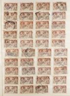 1934 RE-ENGRAVED SEAHORSES Approx 600 Used Examples - 2s6d Browns (440+), 5s Rose-reds (140+) And 10s Indigo (10), Cat ? - Sin Clasificación