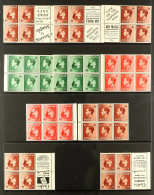 1936 BOOKLET PANES 22 Chiefly Never Hinged Mint Complete Panes, Note 1?d Red-brown Advertising Panes 4 + 2 Labels (17),  - Ohne Zuordnung