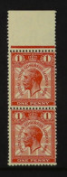 1929 1d Scarlet Postal Union Congress '1829' FOR '1929' AND CLOSED LOOP ON '2' Variety, SG Spec NCom6f, Never Hinged Min - Unclassified