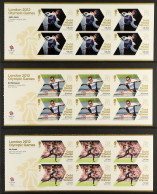 2012 Olympic Gold Medal Winners Complete Set Of Sheetlets Of 6, SG 3342a/70a, And Paralympic Gold Medal Winners Complete - Sonstige & Ohne Zuordnung