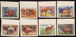 Vietnam Viet Nam MNH Imperf Stamps 1981 : World Wild Animals Lion / Orang Utan / Hippo / Rhino / Zebra / Giraffe (Ms385) - Vietnam