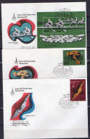 USSR Russia 1978 Olympic Games Moscow, Rowing, Swimming, Waterball Etc. Set Of 5 + S/s On 6 FDC - Estate 1980: Mosca