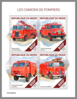 NIGER 2019 MNH Fire Engines Feuerwehr Fahrzeuge Camions De Pompiers M/S - OFFICIAL ISSUE - DH1939 - Sapeurs-Pompiers