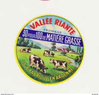ETIQUETTE DE FROMAGE VALLEE RIANTE MOREAU 08 ROUVROY - Cheese