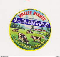 ETIQUETTE DE FROMAGE VALLEE RIANTE MOREAU 08 ROUVROY - Fromage