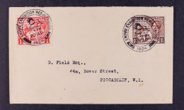 1924 (23 Apr) Wembley Set Carefully Placed And Tied To Plain Typed Addressed Cover By 'Empire Exhibition Wembley Park' S - FDC