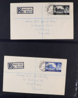 1955 Castle High Values Set Of 4 Stamps On 3 Neat Plain Covers, The 10s & ?1 On Separate Matching Covers Tied Broughty F - FDC