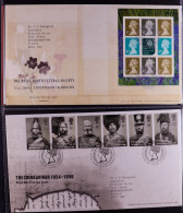 Delcampe - 1970-2007 COLLECTION In Seven Albums, Includes Fdc's With Booklet Panes, Mini-sheets, Se-tenants Etc. (600+) - FDC