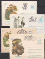 4 Enveloppes  - CHAMPIGNONS COMESTIBLES - MUSHROOMS - Cachet Illustre - Mushrooms